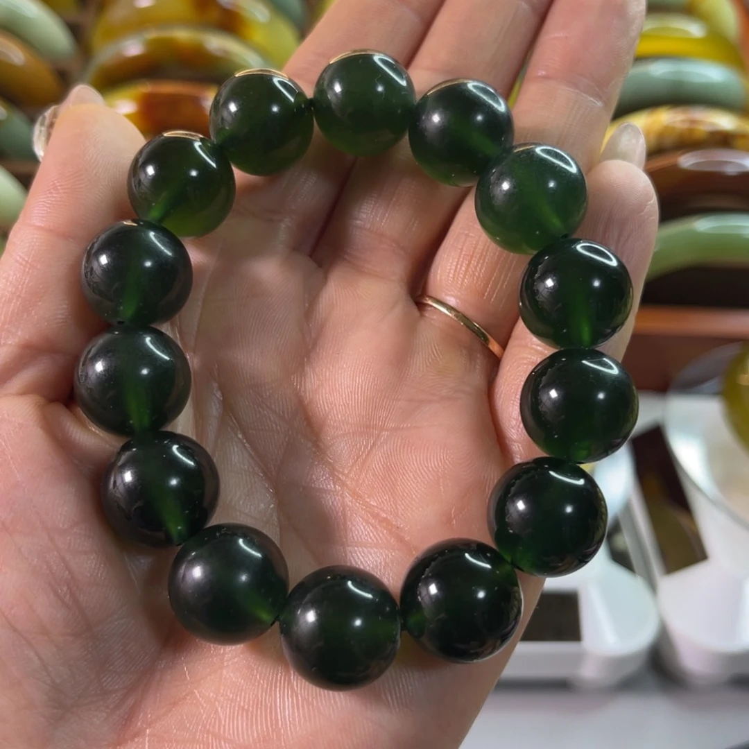 蛇纹石玉手串未镶嵌
