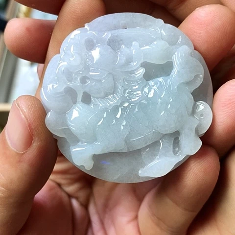 颈饰未镶嵌翡翠福豆豆珠宝翡翠颈饰