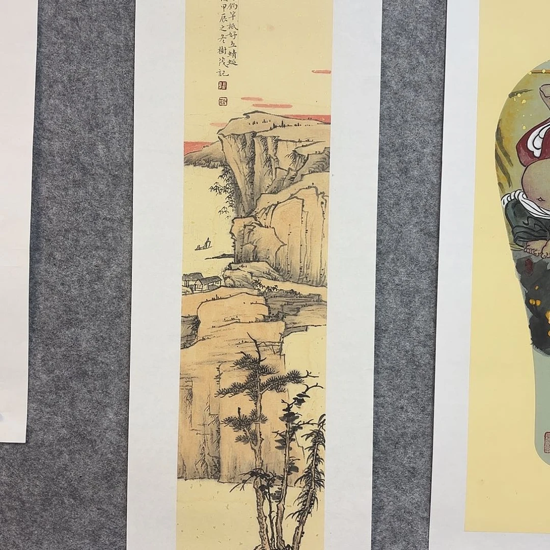 何****国画手绘山水国画作品