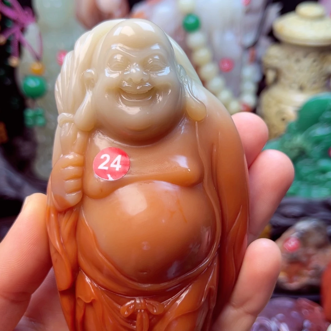 寿山石弥勒佛摆件
