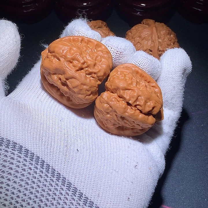 文玩核桃把件A3微瑕疵手工打底金蟾蛤蟆头