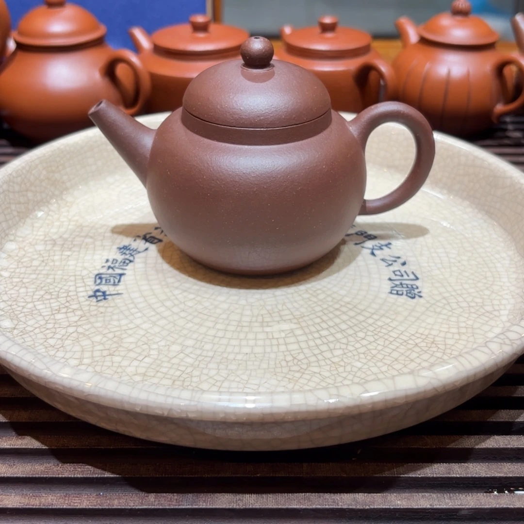 茶壶紫砂紫砂壶九十年代紫泥巨轮135cc
