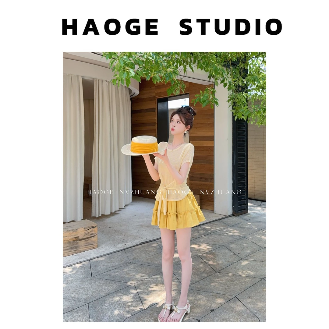 浩哥严选●半身裙预X5BSQ0528A夏季甜美设计感时尚小众减龄短款裙