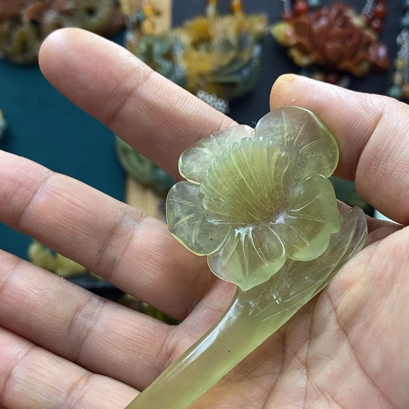 【闪购商品】蛇纹石玉未镶嵌发簪