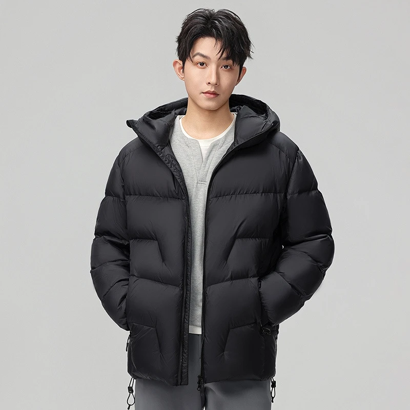 新款羽绒服冬季潮牌加厚保暖白鸭绒百搭连帽潮流面包服外套潮流