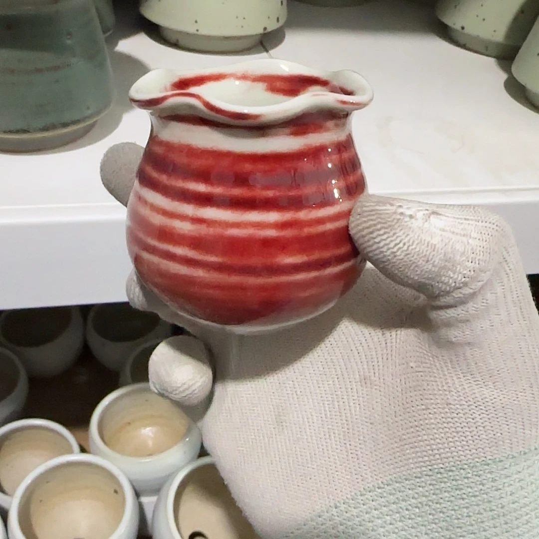 瓷片景德镇手工花盆