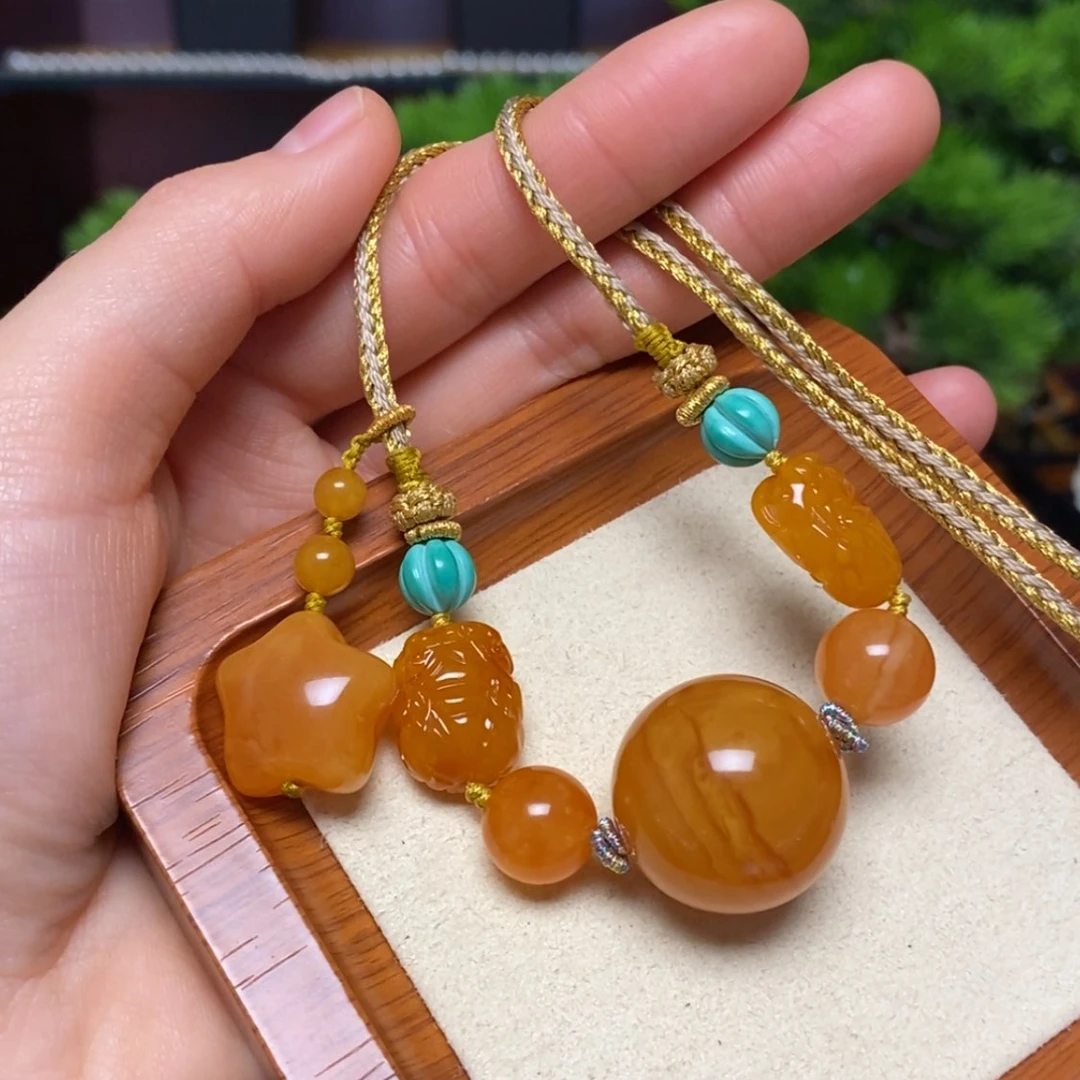 【闪购商品】蜜蜡颈饰未镶嵌项链