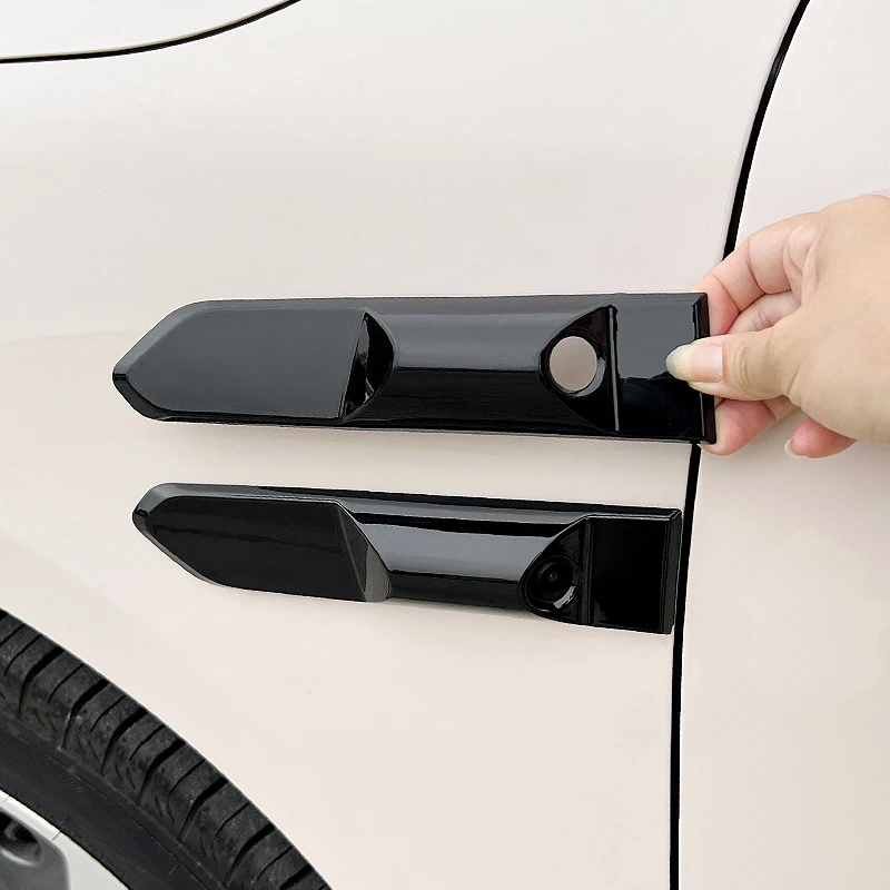 适用于小鹏MONA M03叶子板摄像头保护盖黑化侧门贴改装配件用品