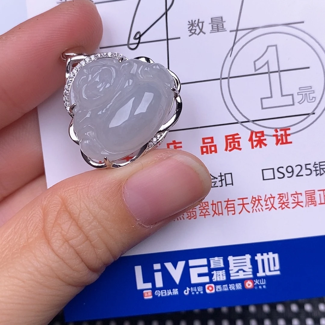 翡翠银S925镶嵌颈饰