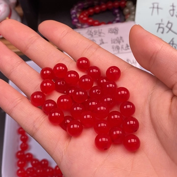 玛瑙/玉髓未镶嵌卡8鸽血红玛瑙20个