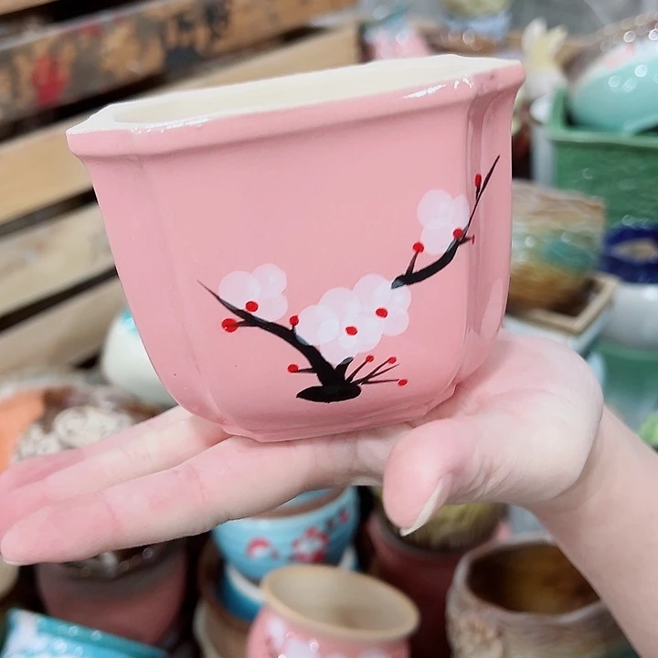 有孔，凑单福利满10元发货陶瓷多肉花盆！