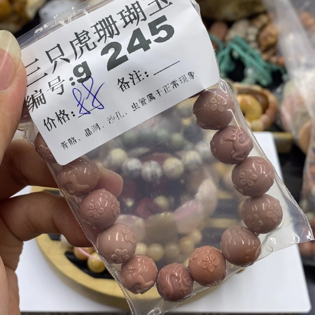 硅化珊瑚（珊瑚玉）未镶嵌1安*窝