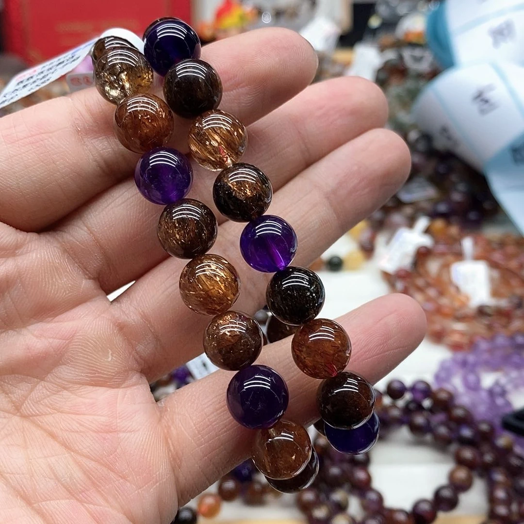 水晶手链未镶嵌多样性发货发一条