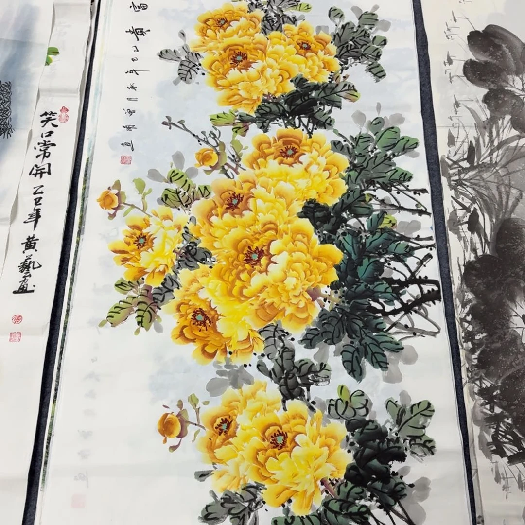 国画140×70手绘画画画