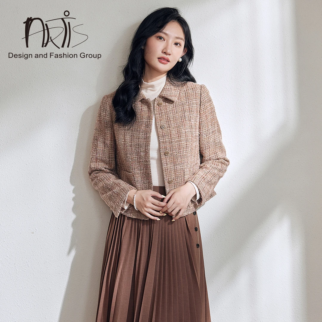 ARTIS雅迪斯女装 箱型粗花呢外套AR5313317-187