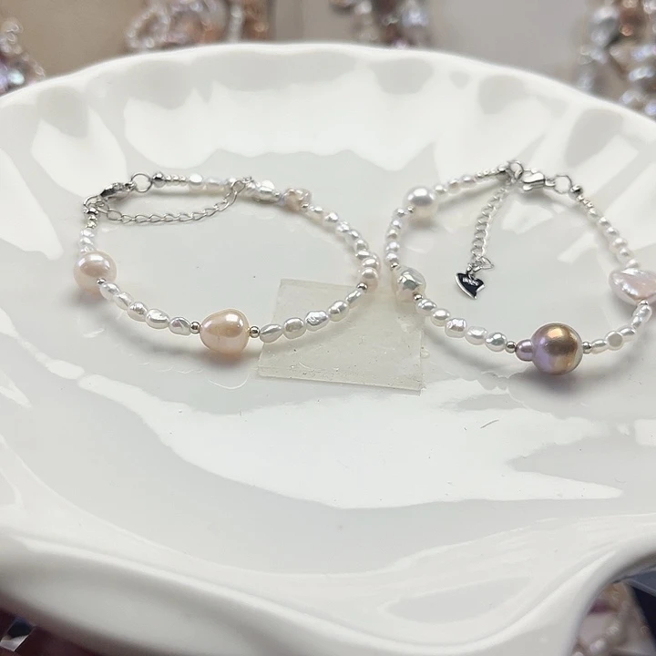 手链淡水珍珠未镶嵌【纯恬】多样性发货发一