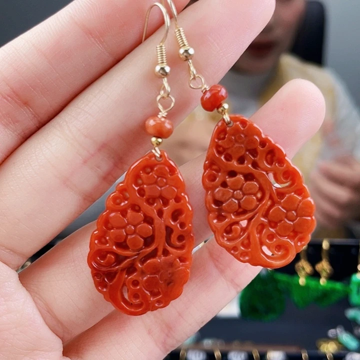 翡翠耳饰未镶嵌饰品