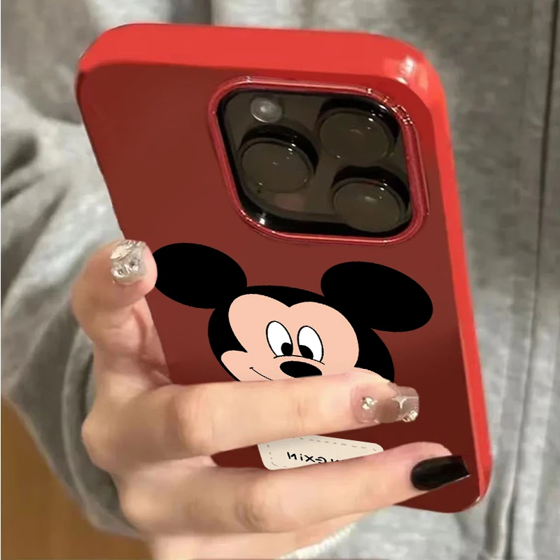 奥菲顿标签卡通米奇适用iPhone16/15pro苹果12果冻14手机软壳13套