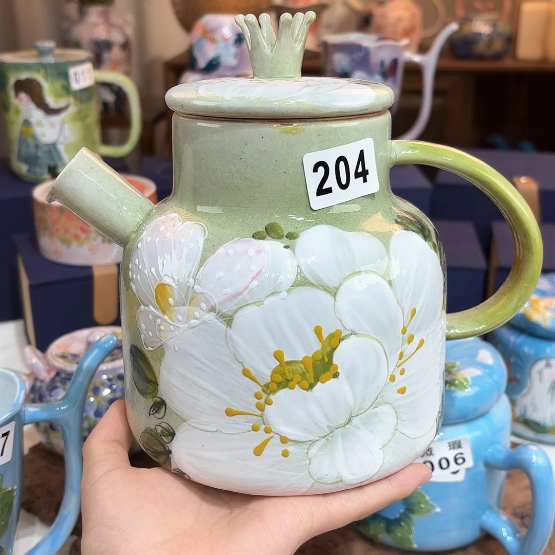 景德镇手绘高温釉下彩陶瓷茶具