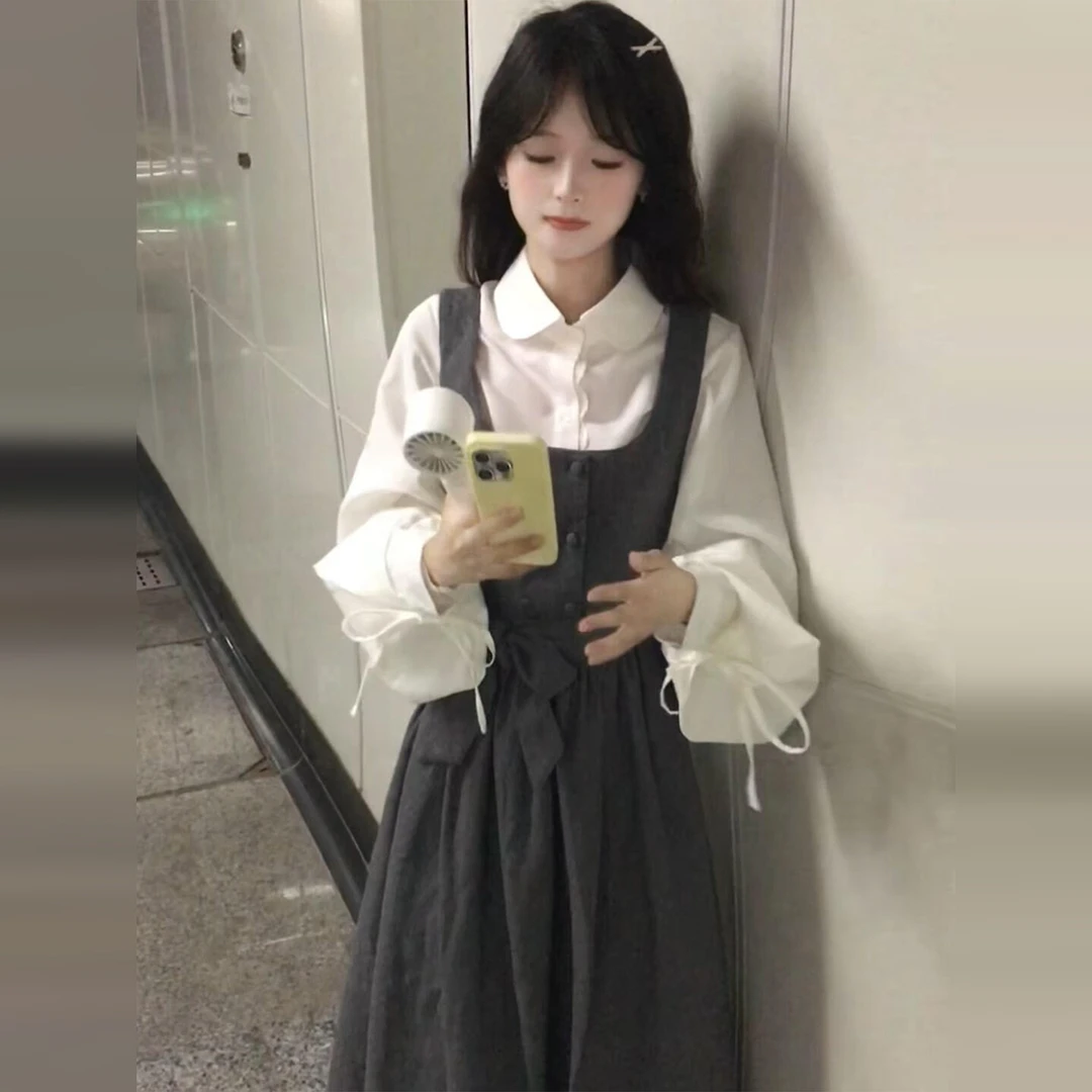 2025新款高级感一整套小个子甜美韩系轻奢连衣裙子女秋季长裙套装