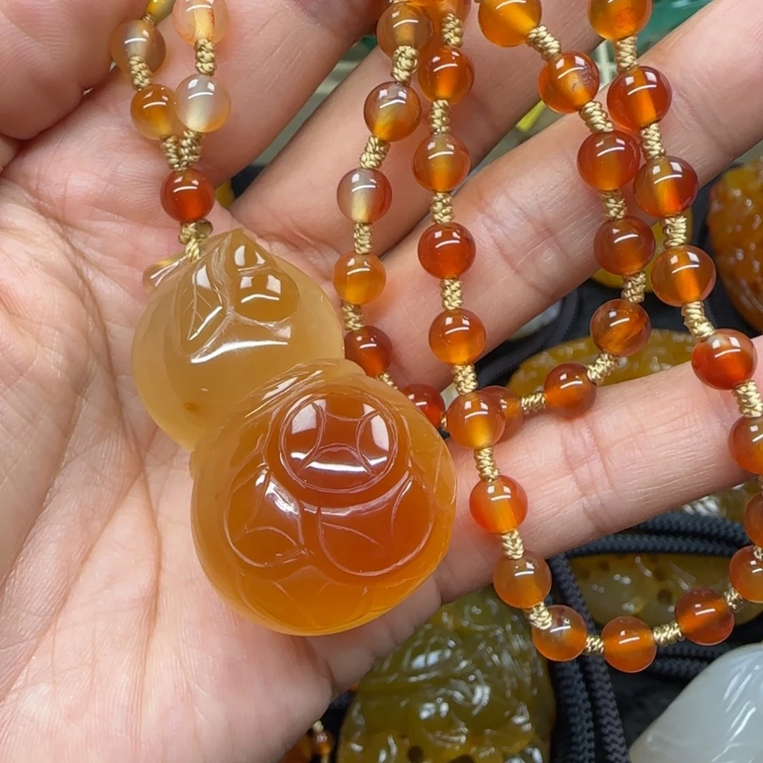 玛瑙/玉髓合金吊坠(赠链)