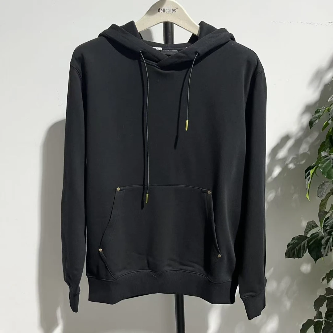 R-16【虎头】男士后背字母刺绣连帽长袖卫衣 WY114