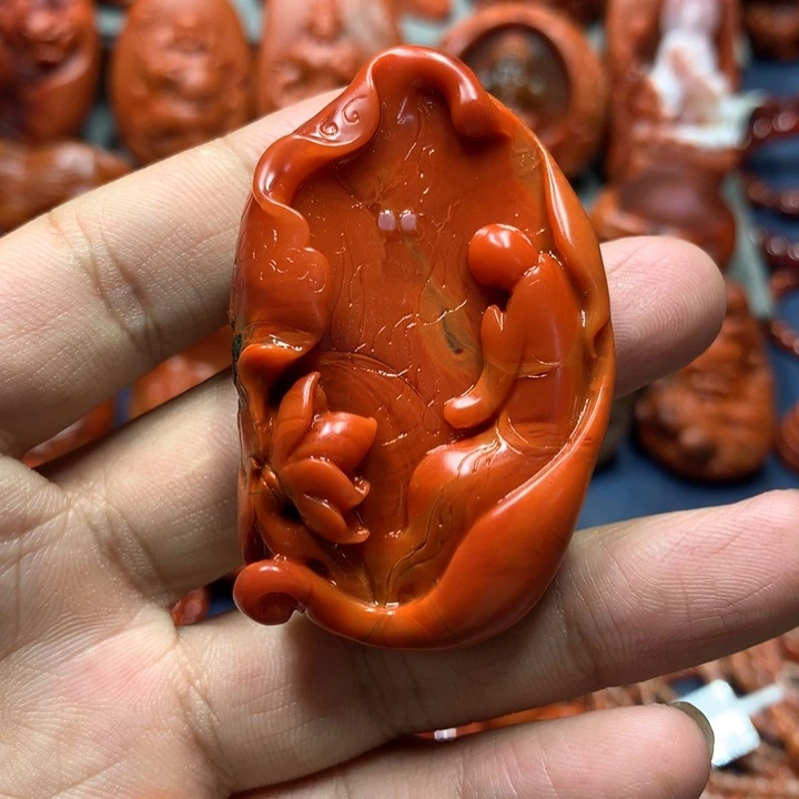 南红玛瑙未镶嵌吊坠(不含链)
