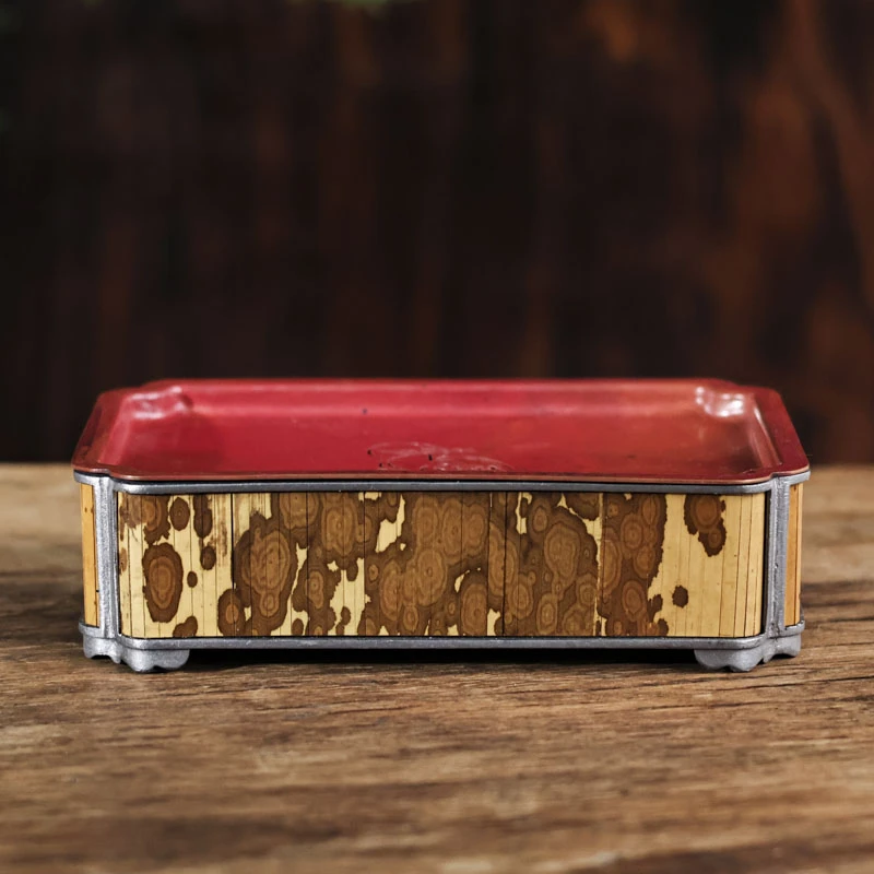 PY128-14-2云妃锡壶承铜盖长方形小（云南Q0466）