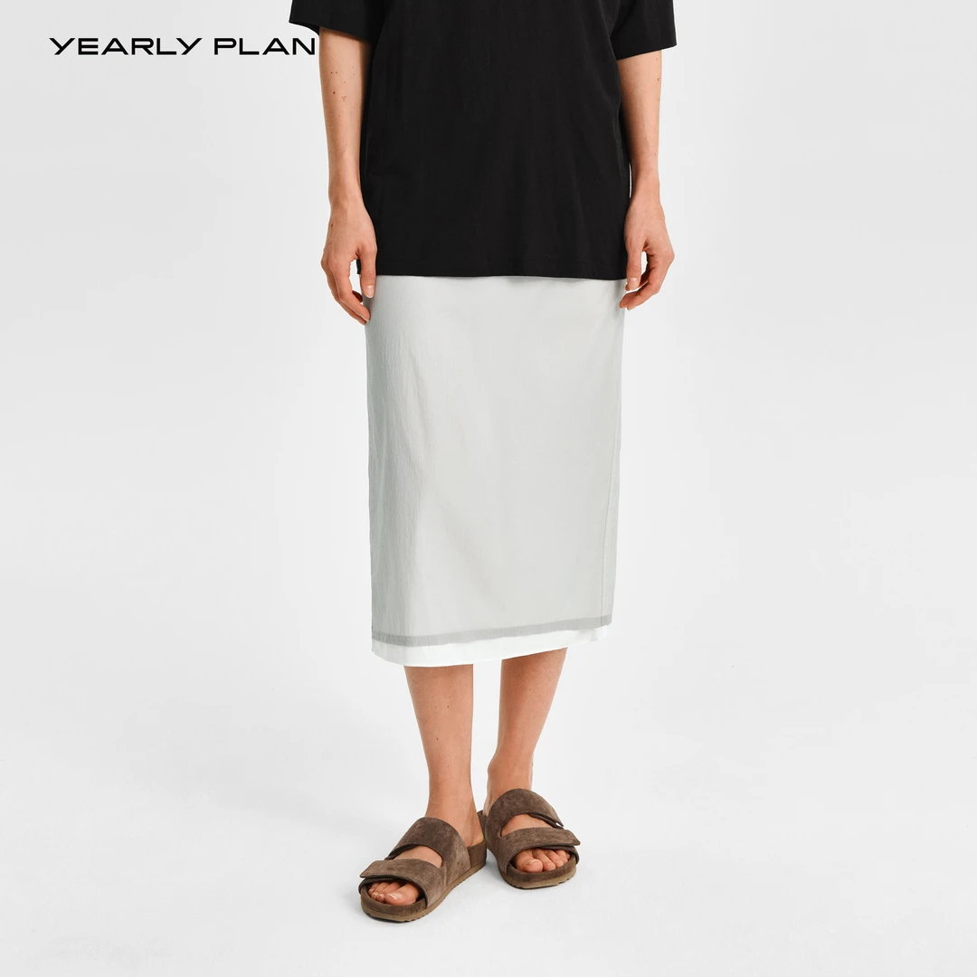 YEARLY PLAN 25Spring 经典廓形轻盈自在内外撞色低腰半裙 2090