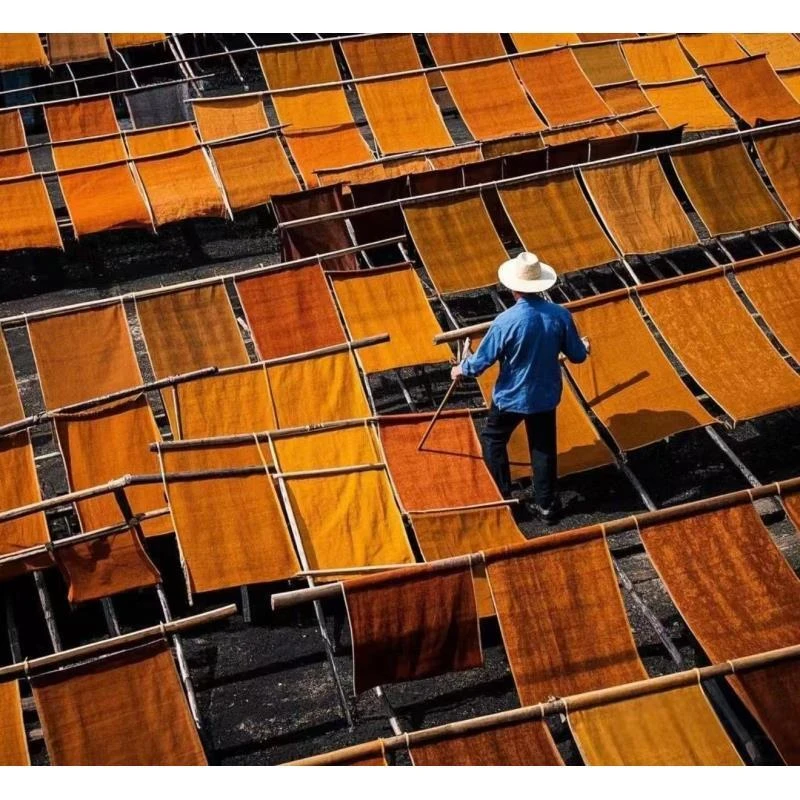 CHEN HENG （210）100%桑蚕丝香云纱连衣裙（KJ）A35340