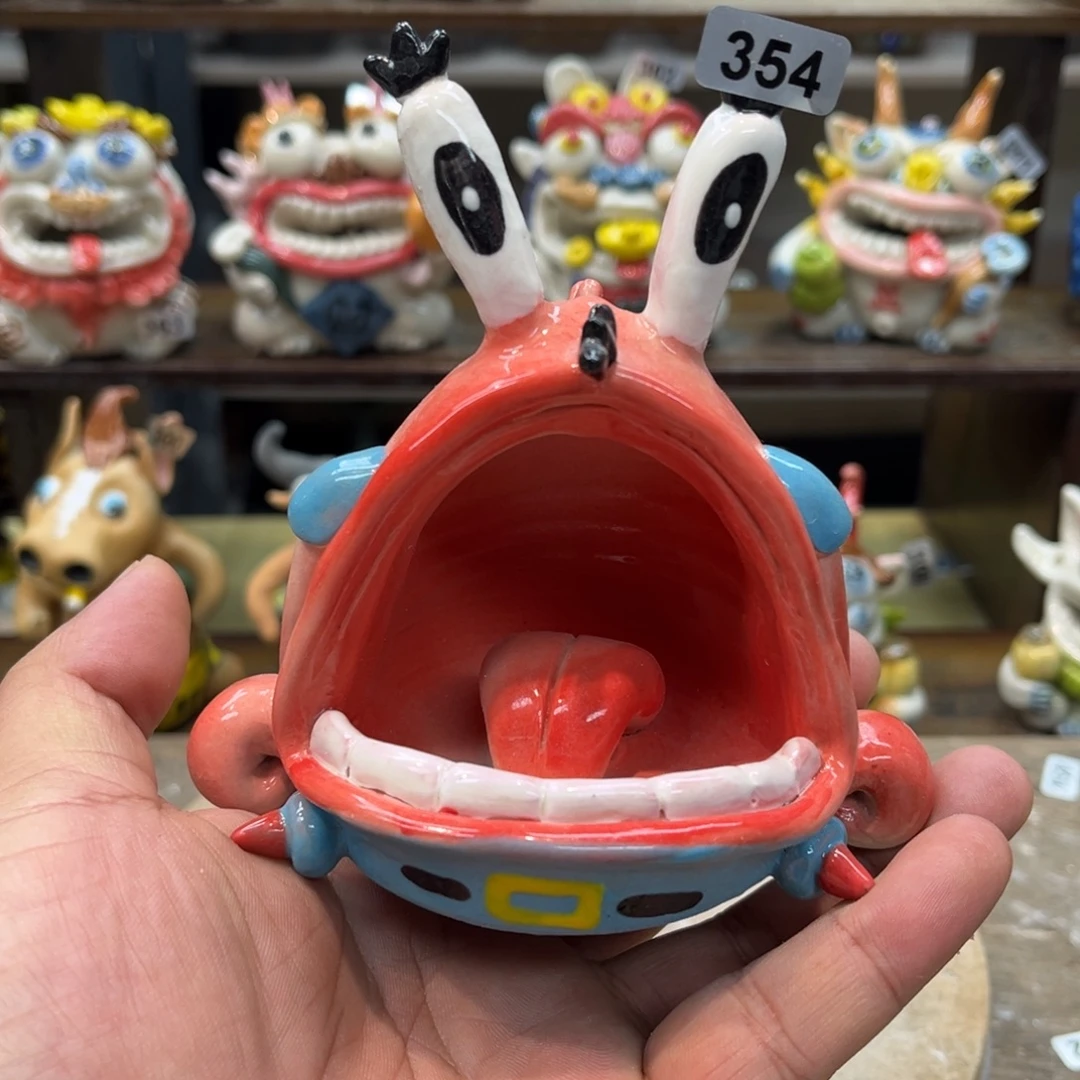 摆件纯手工抽象陶瓷摆件354