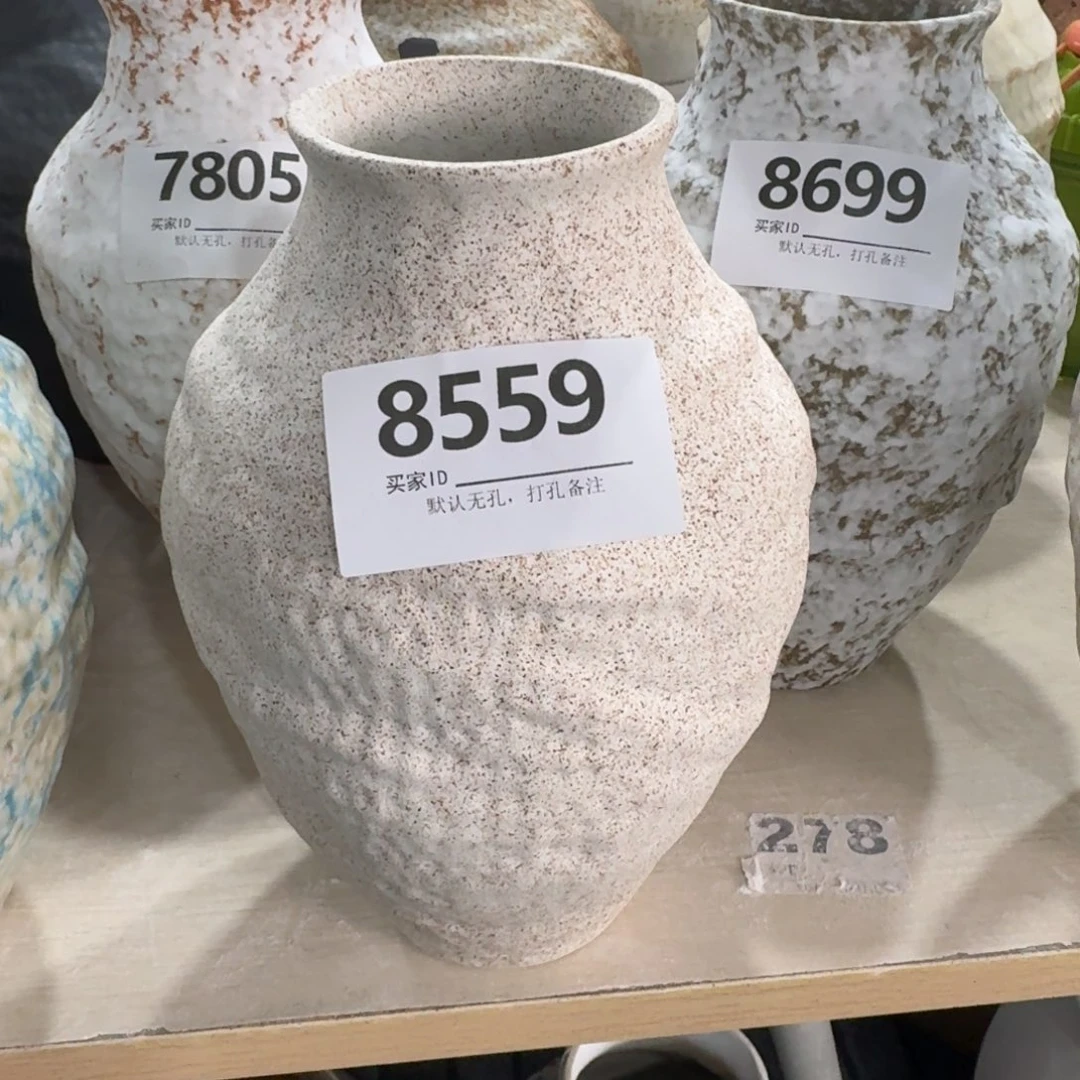 L***F摆件陶景德镇高温花瓶编码8559高28口8默认无孔