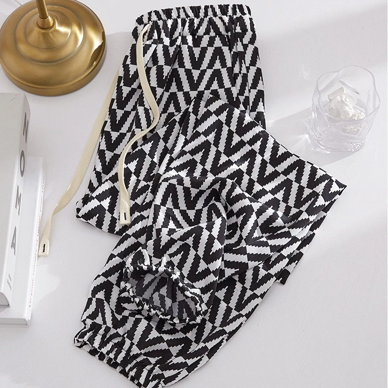 女童夏季裤子冰丝2025新款大童儿童薄款防蚊裤女孩夏装休闲运动裤