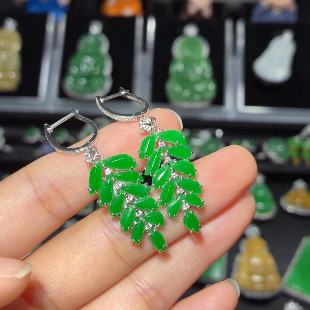 翡翠18K金镶嵌吊坠(不含链)104号