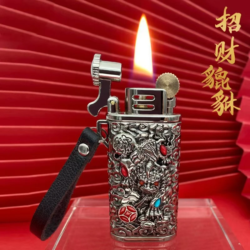 CHIEF/首领浮雕貔貅煤油砂轮打火机