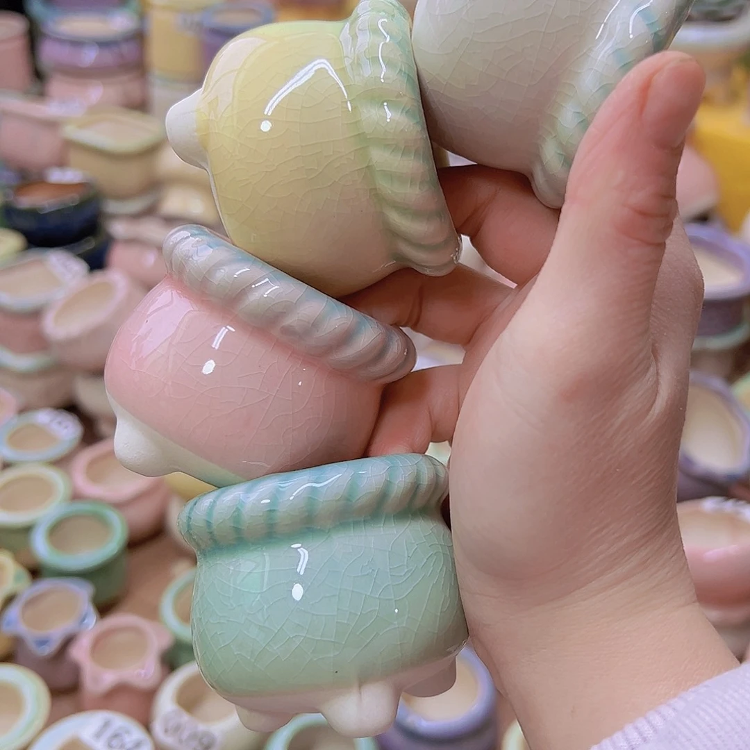 红陶陶瓷花盆当场满12包邮