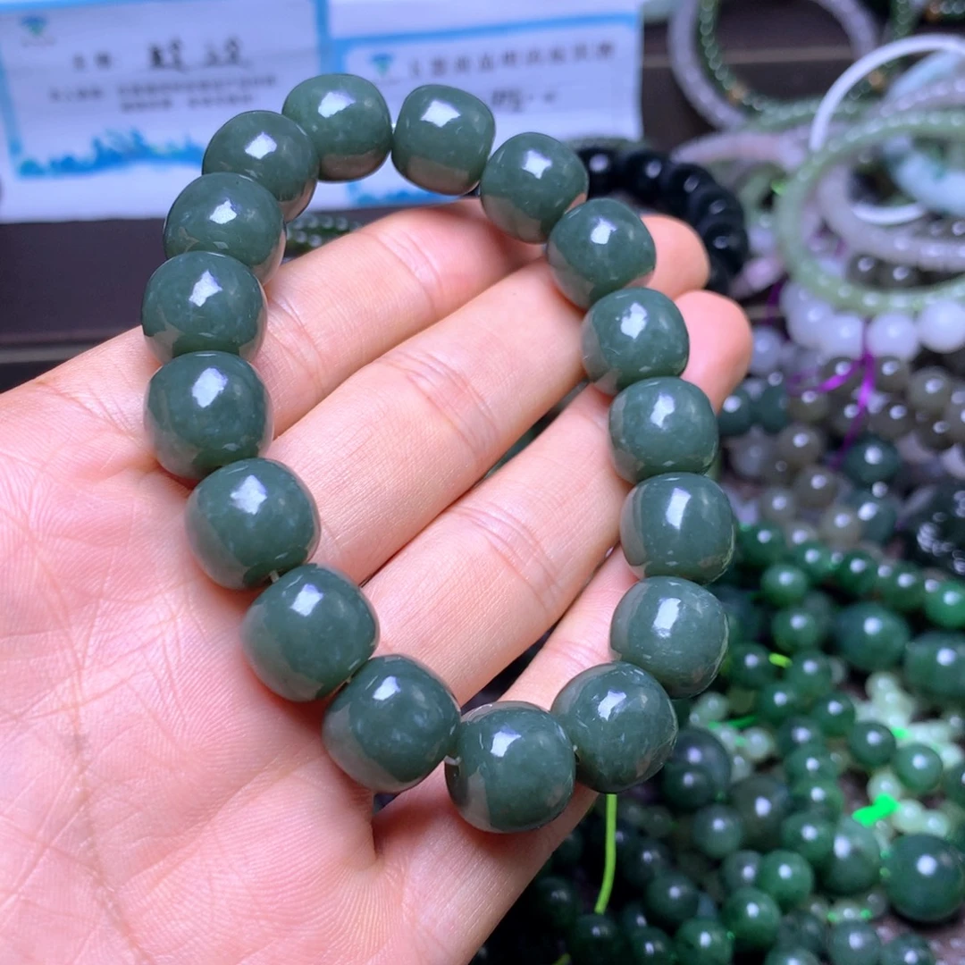 和田玉未镶嵌手串14