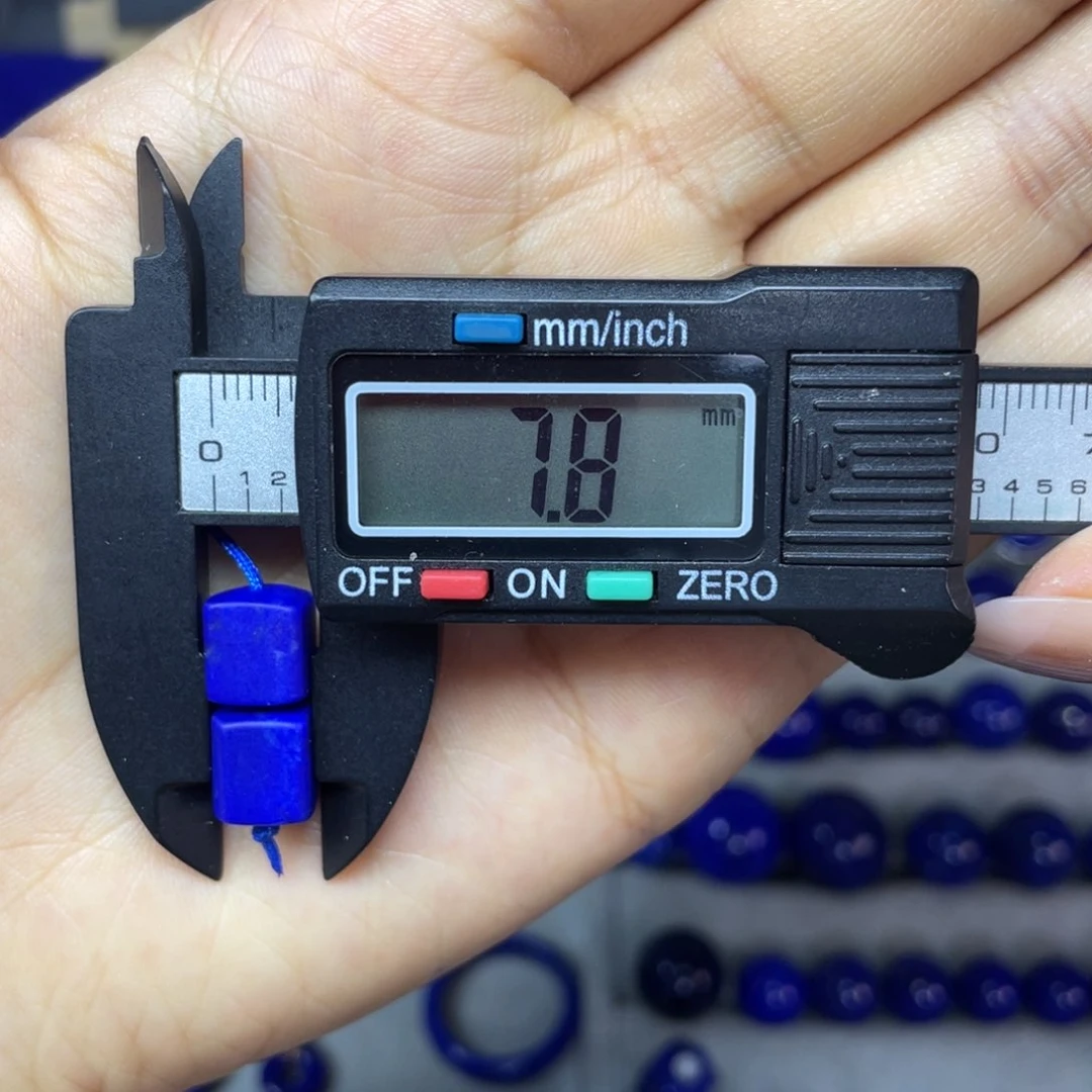 青金石7mm随型原石单珠未镶嵌