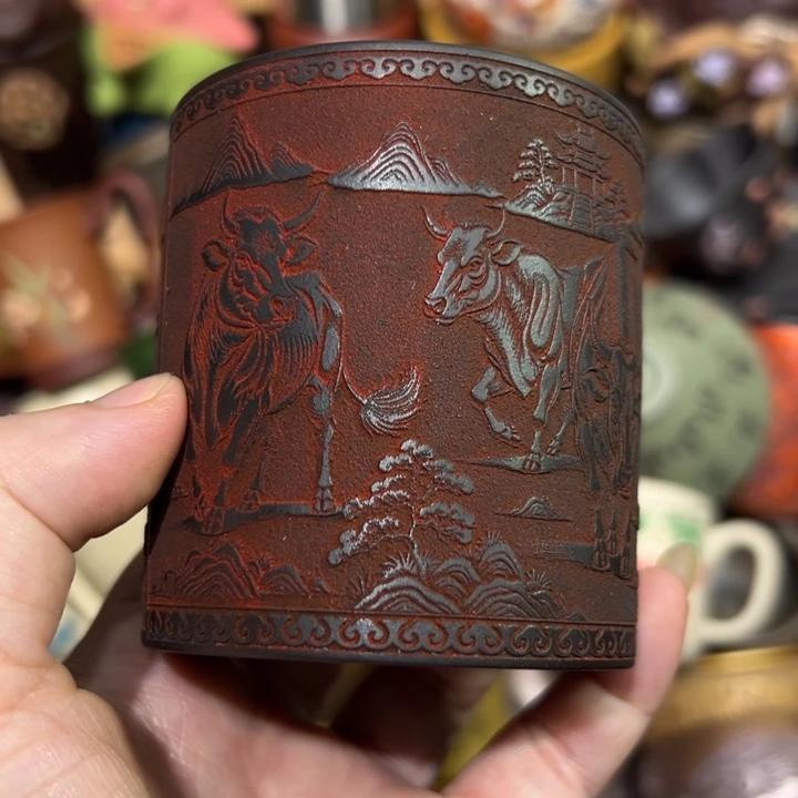 茶杯底槽青宜兴紫砂主人杯