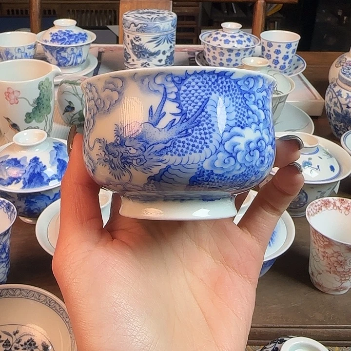 名窑口 点工龙纹卢氏杯福利