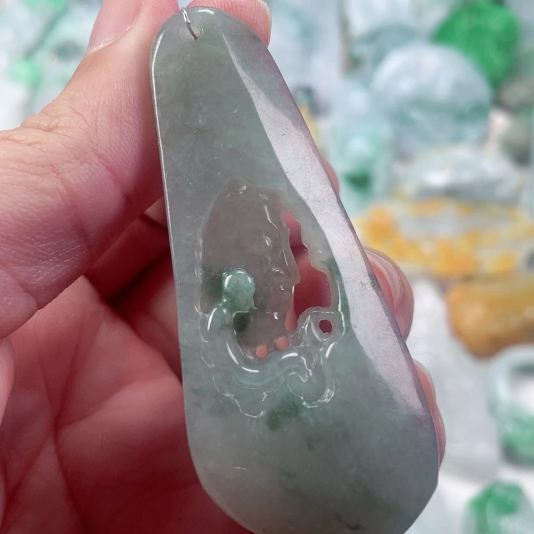 翡翠未镶嵌吊坠(不含链)