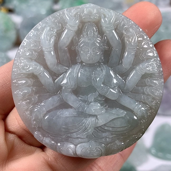 颈饰未镶嵌翡翠千手观音福利