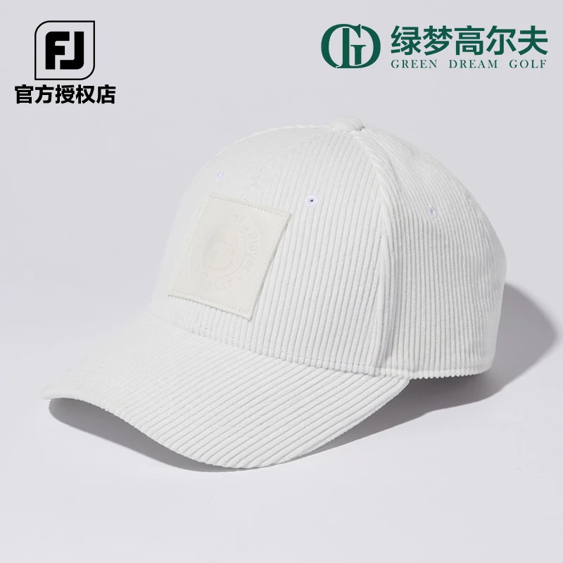 FootJoy高尔夫球帽FJ男士灯芯绒有顶帽子golf可调节棒球帽男帽