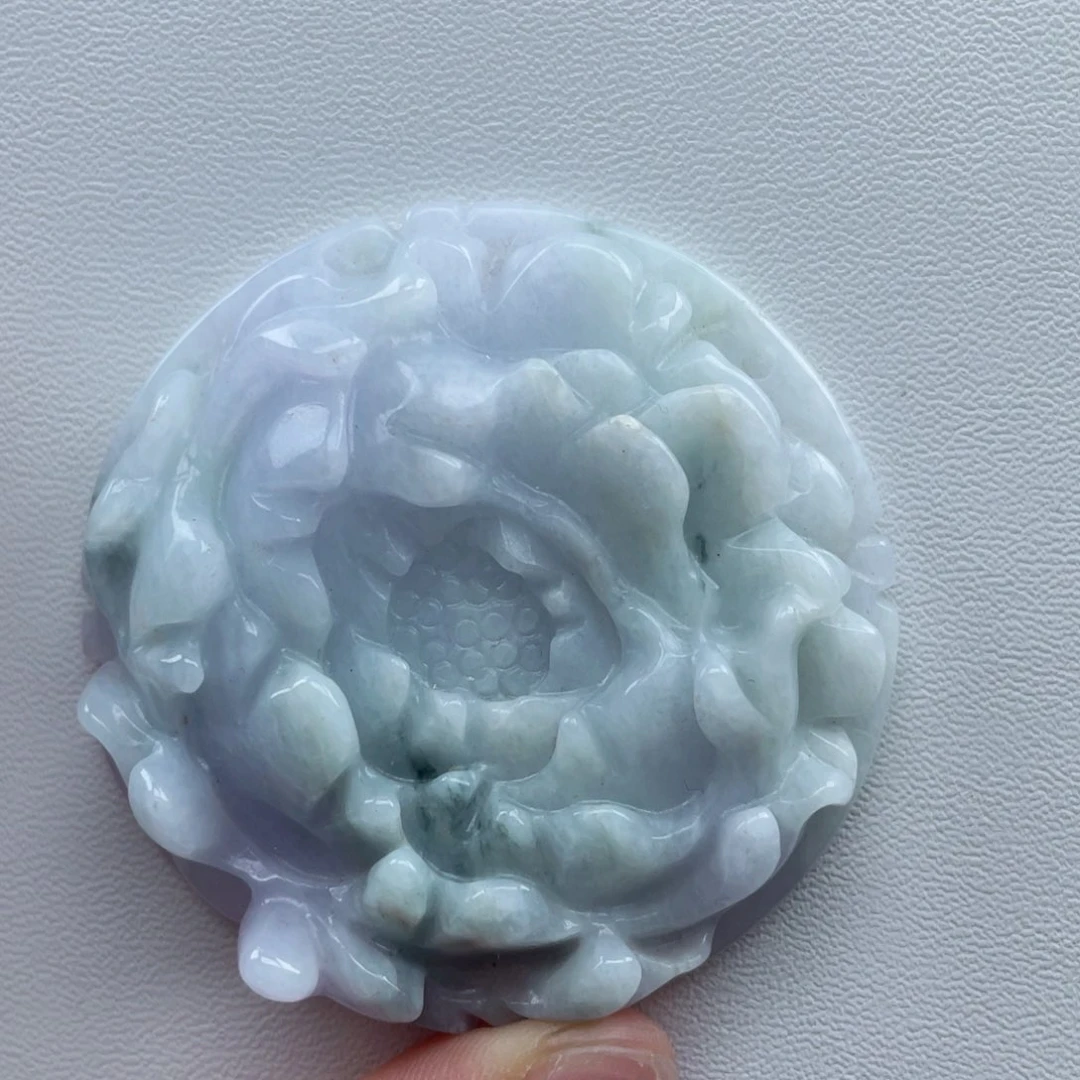 翡翠未镶嵌颈饰花开富贵