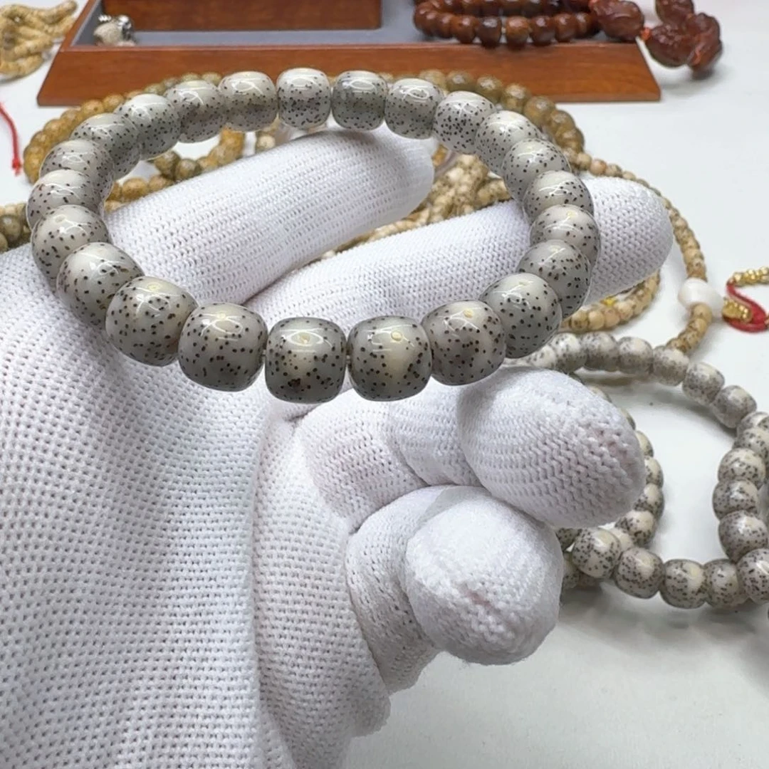 星月菩提手串7创世糯冰月留白针尖星10单圈