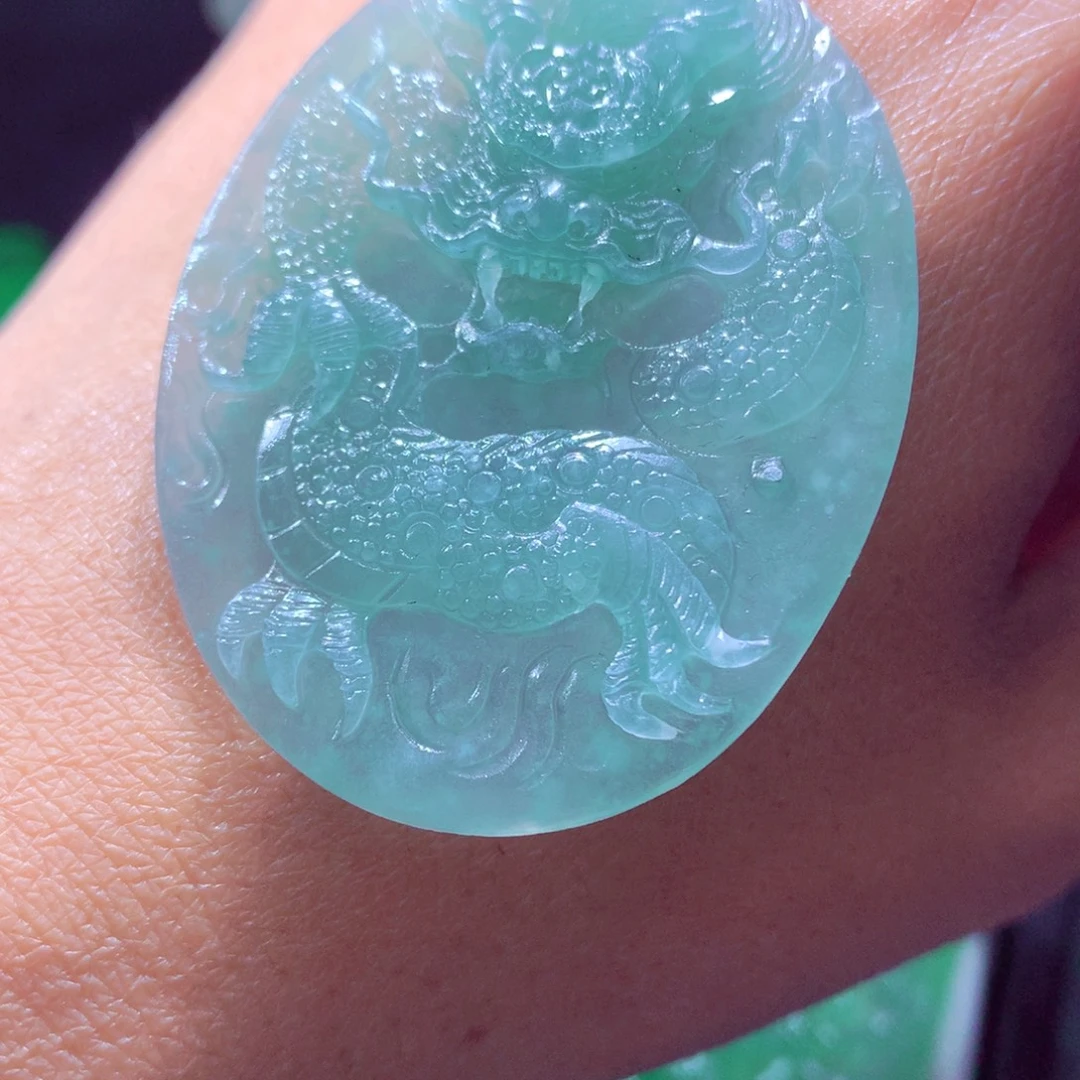定制翡翠未镶嵌天然翡翠A货毛货挂件