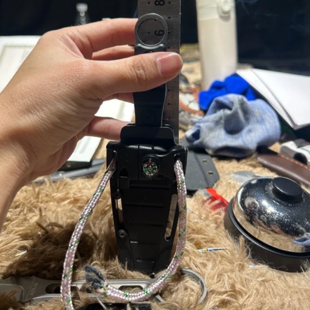 户外生存便携挂颈指环小直刀多功能野外露营防身刀具