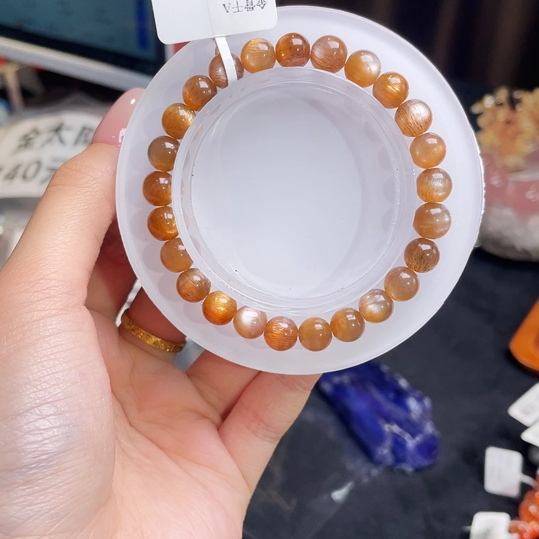 长石手链未镶嵌金骨干7.7mm