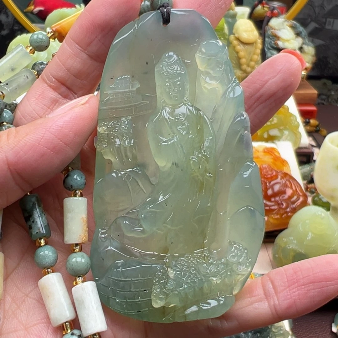 岫玉未镶嵌挂件挂件