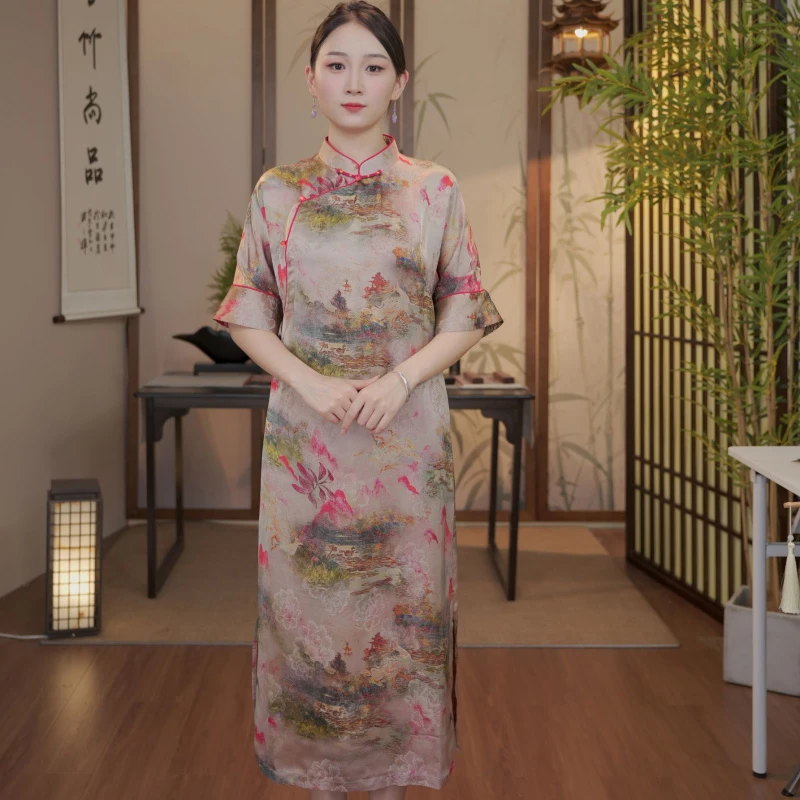 仙境 复古气质新中式改良旗袍HQ2031